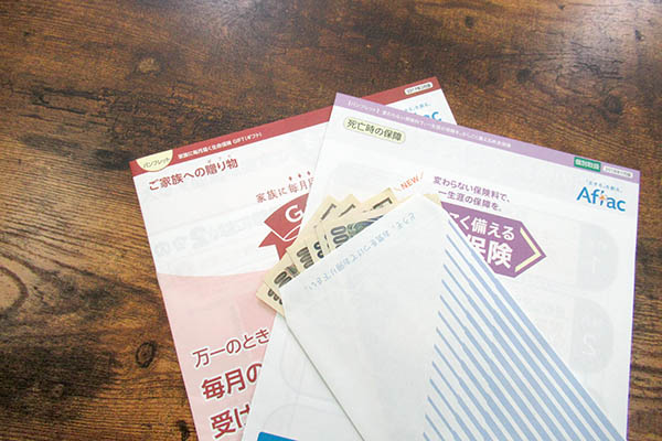 生命保険のパンフレットとお金