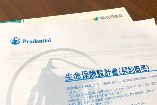 生命保険会社のパンフレット